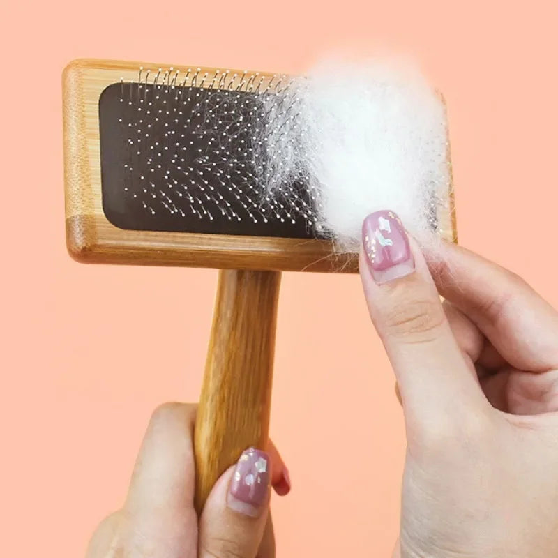 Traditional Wooden Pet Brush