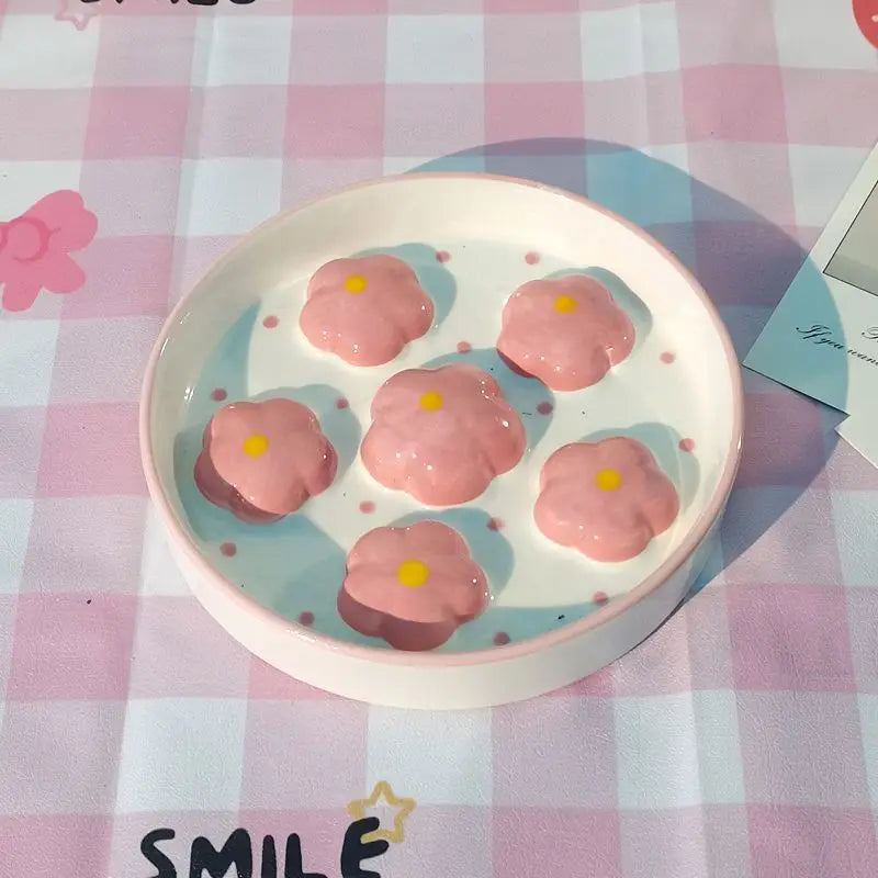 Floral Slow Feeder Pet Bowl