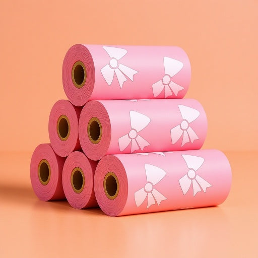 Pink Bow Waste Bags