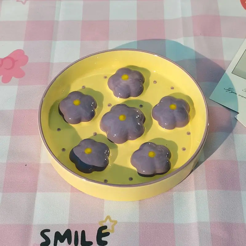 Floral Slow Feeder Pet Bowl