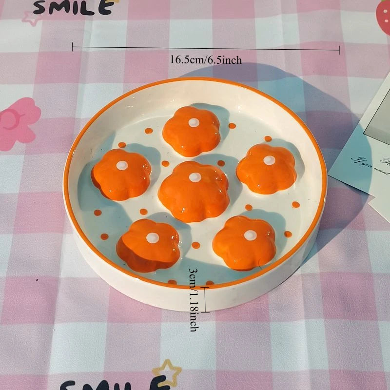 Floral Slow Feeder Pet Bowl