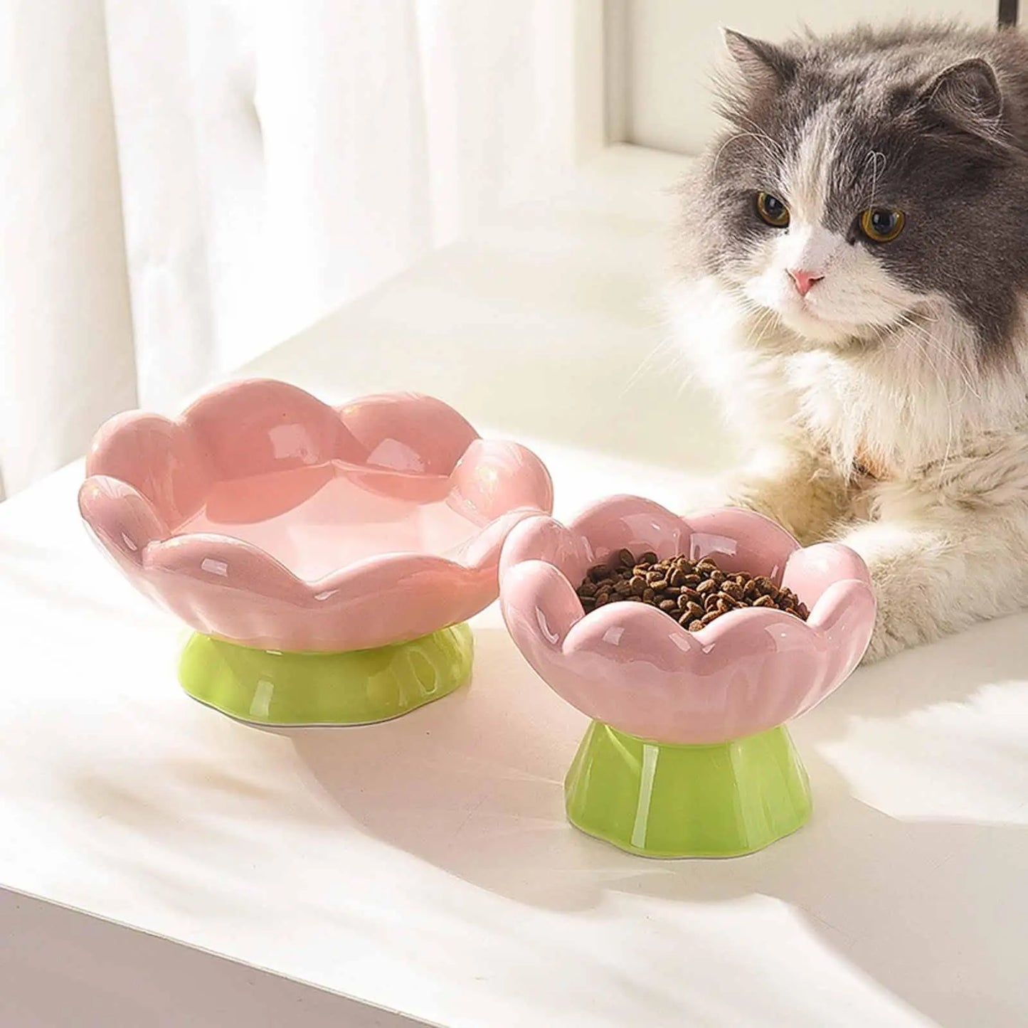 Elevated Flower Pet Bowl