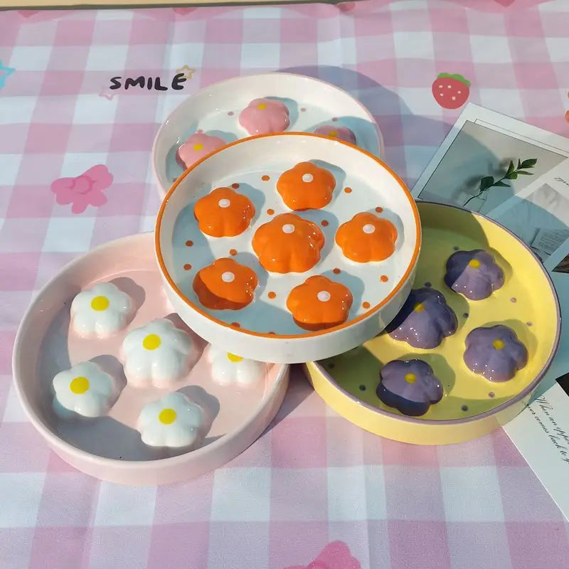 Floral Slow Feeder Pet Bowl